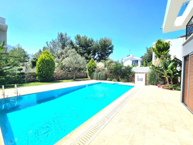 Magnificent 4+1 Villa with Pool for Sale Above the National Park in Kyrenia Alsancak in TRNC