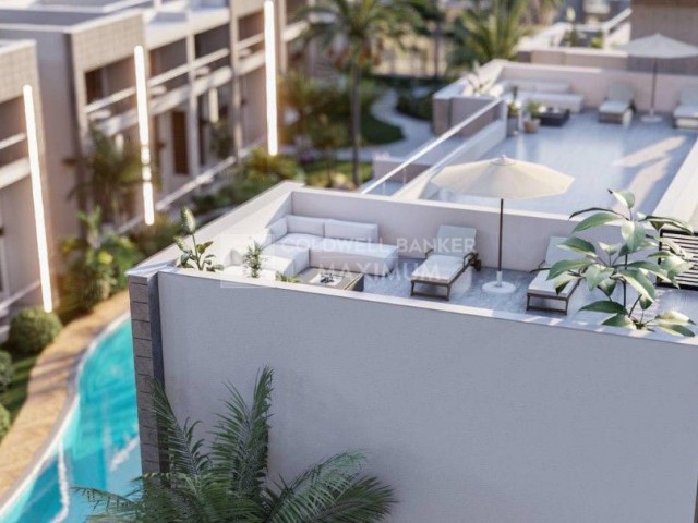 3+1 Penthouse-Wohnungen in fußläufiger Entfernung zum Meer in Zypern Kyrenia Karşıyaka