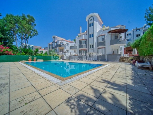 Large and Shared Swimming Pool 3+1 Flat for Sale in Kyrenia Center, Cyprus