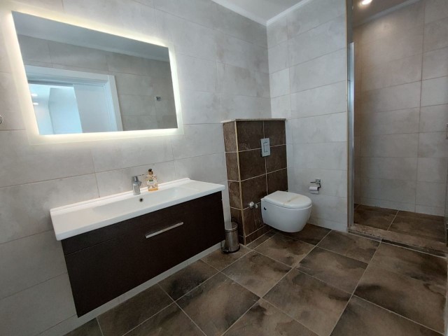 Пентхаус 4+1 в аренду с просторной ванной комнатой на участке с бассейном в центре Кирении