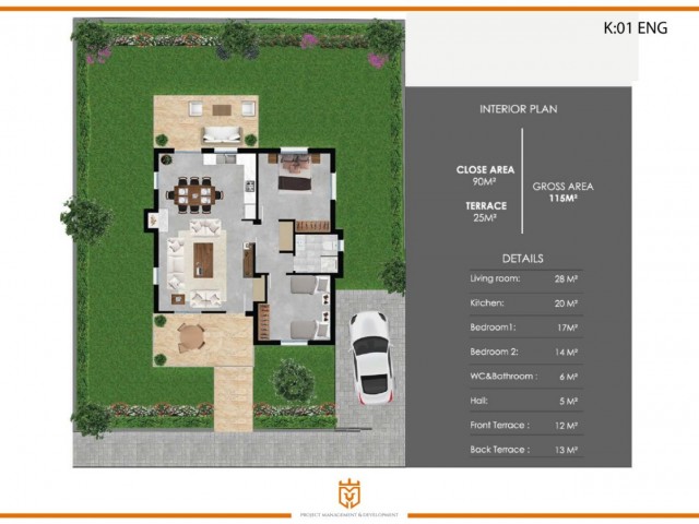 İSKELE - KARPAZ  -  2 YATAK ODALI VİLLA ***140.000 stg***