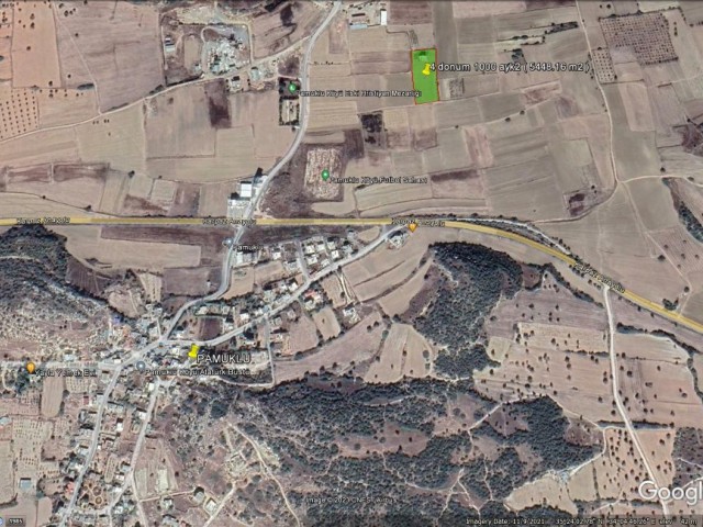 MEHMETÇİK - BAUMWOLLE AN DER HAUPTSTRASSE 4 ACRES 1000 SQUARE FEET (5448. 16 M2) ***£130. 000 STG *** LAND ZU VERKAUFEN