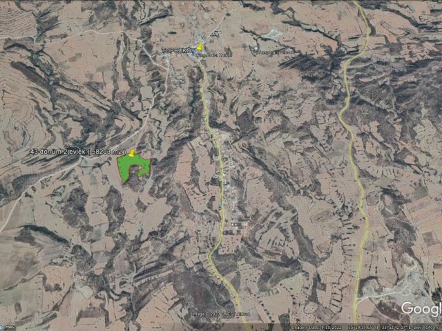 İSKELE-TOPÇUKÖY  43 DONUM 2 EVLEK  ( 58203 M2 ) ***£3.500 STG DONUMU ***  SATILIK ARAZİ