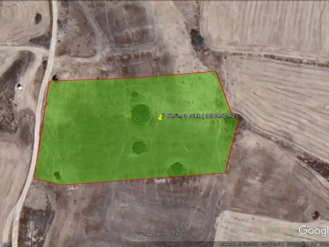 İSKELE    7 DONUM 3 EVLEK ( 10369 M2 )       ***£7.000 STG PER DONUM ***        LAND FOR SALE