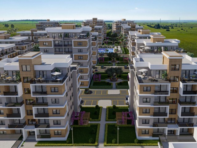 GEÇİTKALE OLEA RESIDENCE 1+1 *** شروع قیمت ها از 60000 پوند*** پروژه جدید!!!