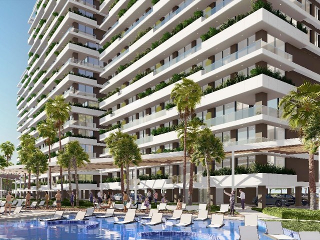 GRAND SAPPHIRE RESORT'TA 1+1 DAİRE ***£125.000*** İSKELE - LONG BEACH     