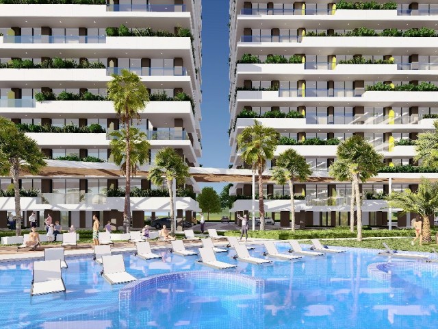 1+1 WOHNUNG IM GRAND SAPPHIRE RESORT ***110.000£*** İSKELE -LONG BEACH