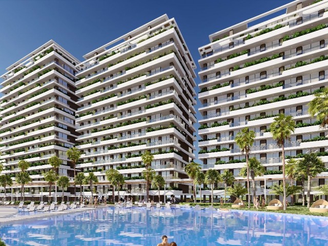 1+1 WOHNUNG IM GRAND SAPPHIRE RESORT ***110.000£*** İSKELE -LONG BEACH