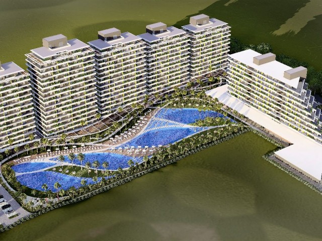 1+1 WOHNUNG IM GRAND SAPPHIRE RESORT ***110.000£*** İSKELE -LONG BEACH