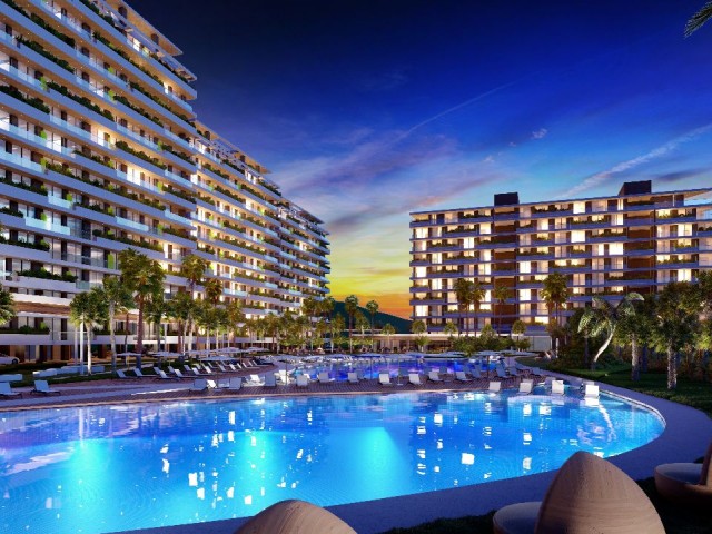 1+1 WOHNUNG IM GRAND SAPPHIRE RESORT ***110.000£*** İSKELE -LONG BEACH