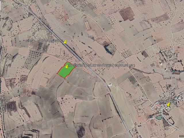 LAND FOR SALE IN BÜYÜKKONUK £18.000 PER DONUM  TOTAL 13811.61 SQUARE METERS