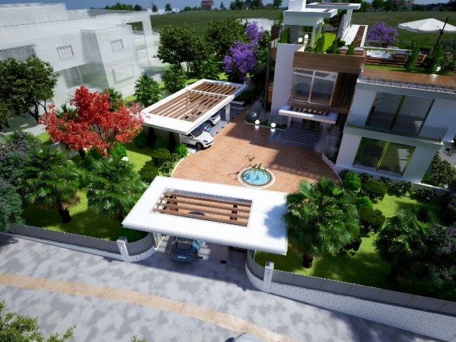 KYRENIA BELLAPAISTE 1000 SQUARE METER 7 BEDROOM VILLA FOR SALE WITH SAUNA TURKISH BATH ULTRA LUXURY FRONT VIEW FOR SALE IN THE CASE OF THE PROJECT ** 