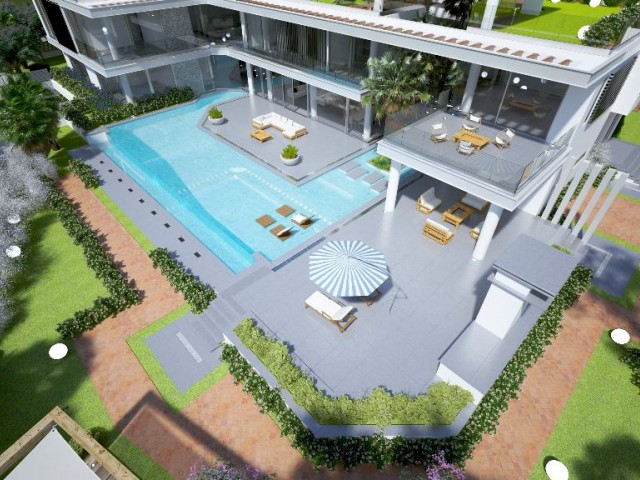 KYRENIA BELLAPAISTE 1000 SQUARE METER 7 BEDROOM VILLA FOR SALE WITH SAUNA TURKISH BATH ULTRA LUXURY FRONT VIEW FOR SALE IN THE CASE OF THE PROJECT ** 