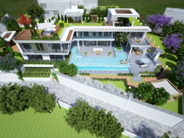 KYRENIA BELLAPAISTE 1000 SQUARE METER 7 BEDROOM VILLA FOR SALE WITH SAUNA TURKISH BATH ULTRA LUXURY FRONT VIEW FOR SALE IN THE CASE OF THE PROJECT ** 