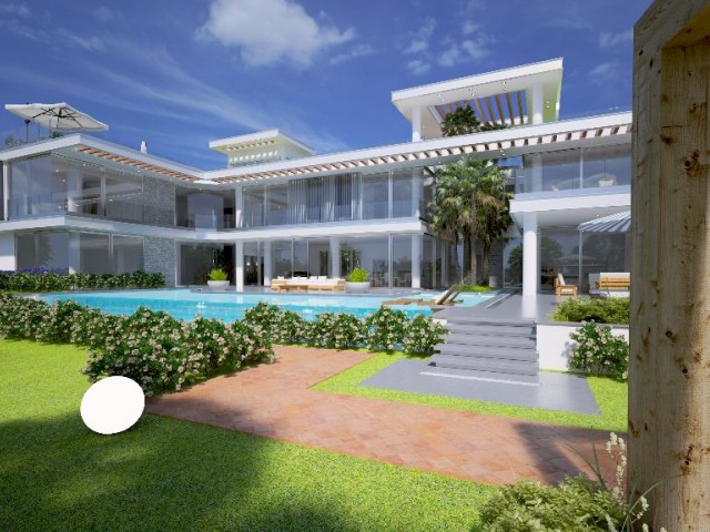 KYRENIA BELLAPAISTE 1000 SQUARE METER 7 BEDROOM VILLA FOR SALE WITH SAUNA TURKISH BATH ULTRA LUXURY FRONT VIEW FOR SALE IN THE CASE OF THE PROJECT ** 