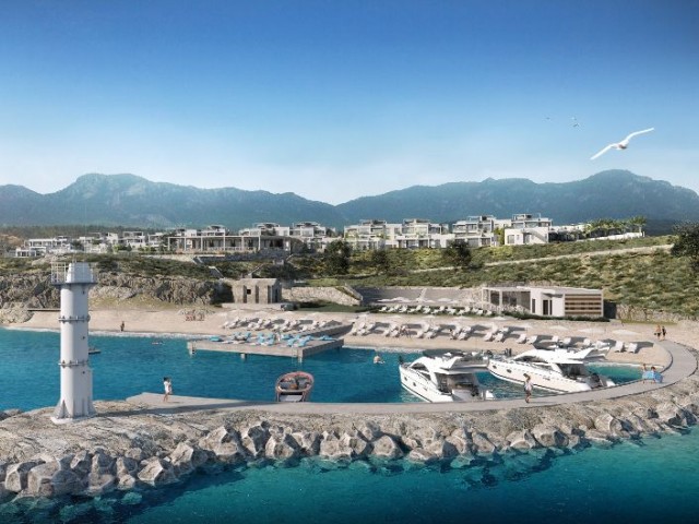 Girne Esentepe'de 2 yatak odalı denize sıfır satılık yeni daire 