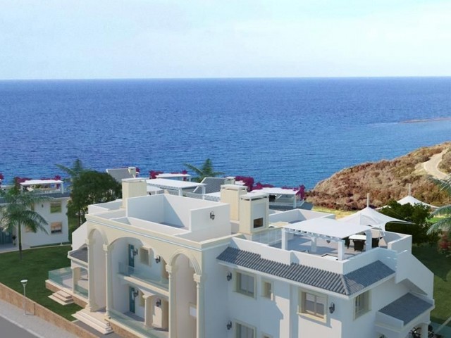 Girne Esentep'de 2 yatak odalı lüx yeni denize sıfır satılık penthouse 