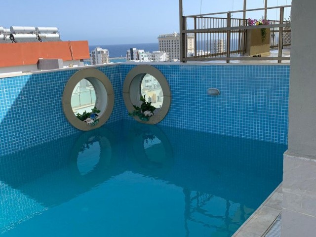 3+1 luxury penthouse for rent in center of Kyrenia.Sea ,City and Mountains  Views.