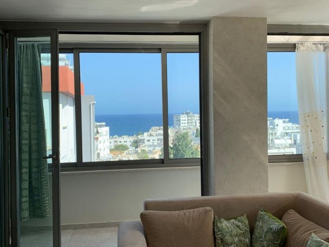 3+1 luxury penthouse for rent in center of Kyrenia.Sea ,City and Mountains  Views.