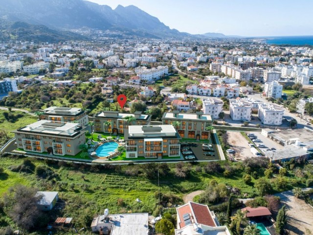 LLOGARA 3 + 1 APARTMENT MIT POOL AUF DEM GELÄNDE, ALSANCAK, KYRENIA ** 