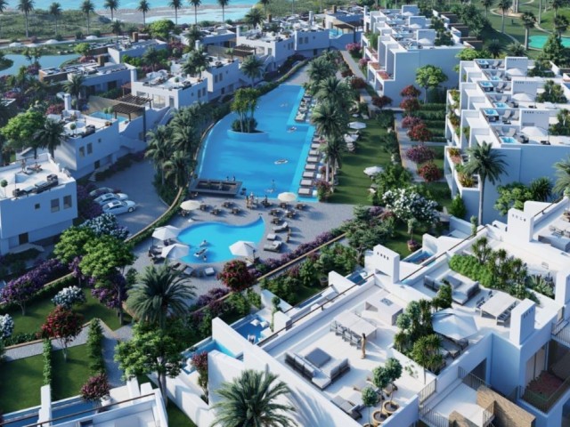 AMAZİNG SEAFRONT 2+1 PENTHOUSE and GARDEN APARTMENT FOR SALE IN ESENTEPE WITH PRIVATE SWIMMING POOL