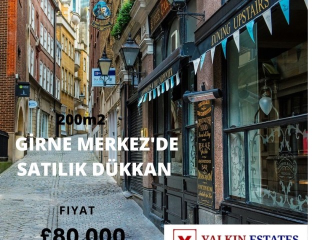 Girne merkezinde, Kaşgar bölgesinde satılık 200 m2 dükkan 