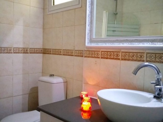 3+1 fully furnished flat for rent in the center of Kyrenia.  Garden, garage, gazebo… FAMILY RENTED ONLY