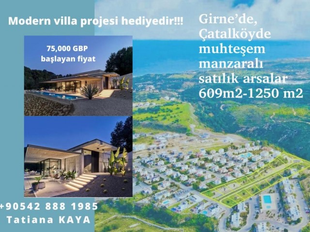 Lands  for sale in Çatalköy, Kyrenia, with a magnificent view!  Unmissable opportunity