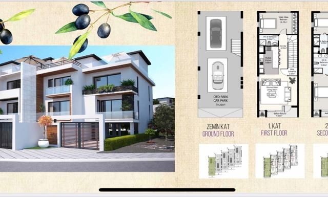 Amazing project in Zeytinlik, ready to move! 2+1 apartment and triplex villas for sale in beautiful site with swimming pool.