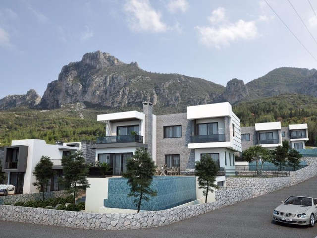 4+1 villa for sale in the complex with magnificent sea and nature views