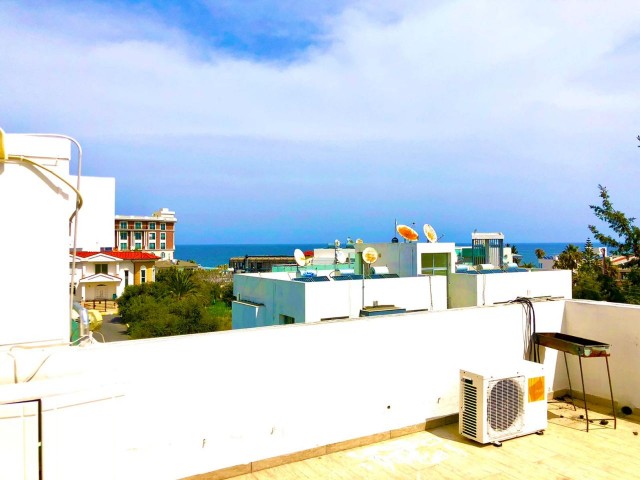 Sea view 2+1 pentouse for sale in Karaoğlanoğlu, Girne. 200m to the Mediterranean Sea!