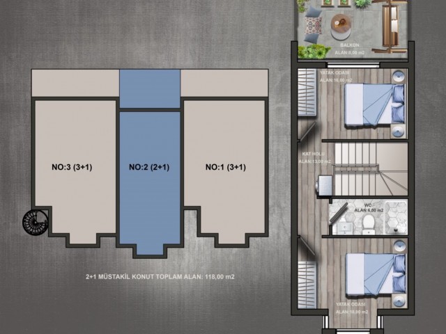 Harika 2+1 DUPLEX TOWNHOUSE Girnede DOĞANKÖYDE 