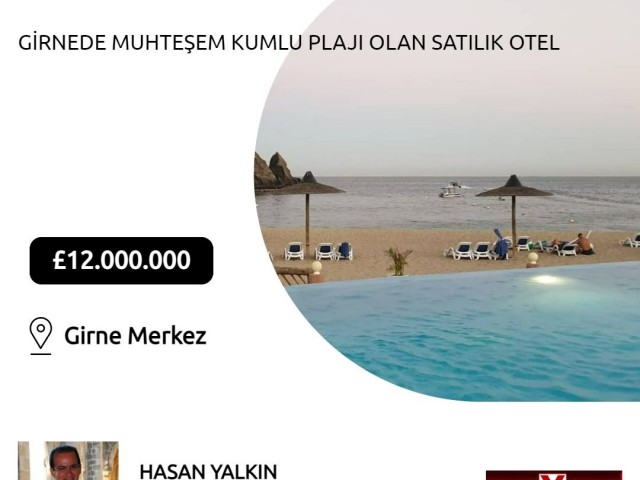 GİRNEDE MUHTEŞEM KUM PLAJI OLAN SATILIK OTEL