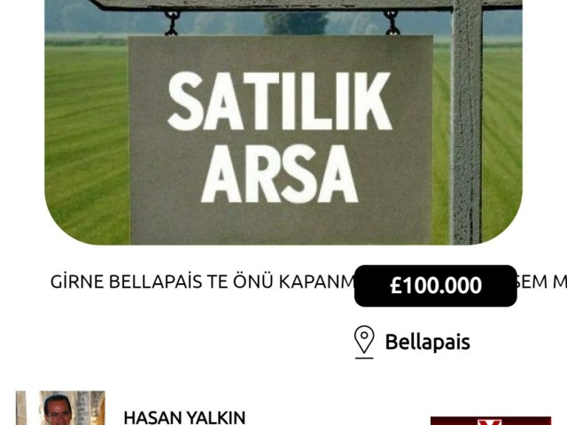 GİRNE BELLAPAİS TE ÖNÜ KAPANMAZ SUPER MUHTEŞEM MANZARALI SATILIK 5 DÖNÜM ARAZİ