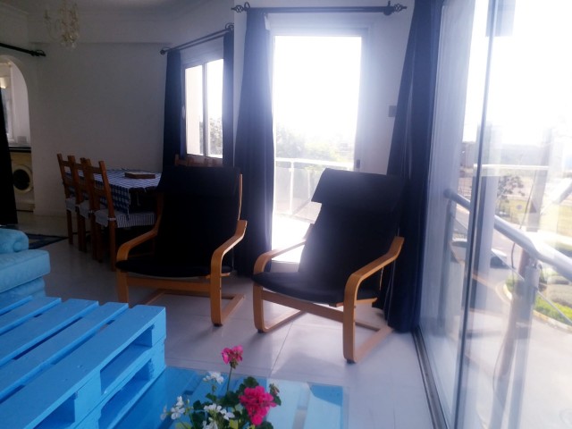 3+1 apartment for rent in the center of Kyrenia with beautiful sea view 