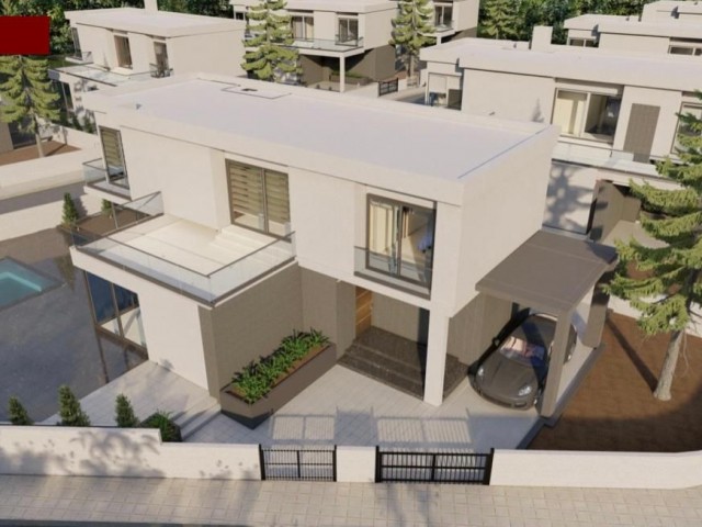 Luxury, design 5+2 triplex villas for sale in Bellapais