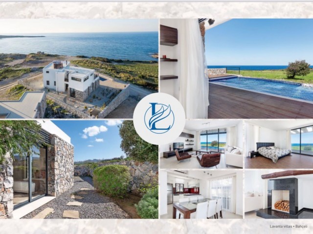 3+1 villas for sale by the sea in Esentepe