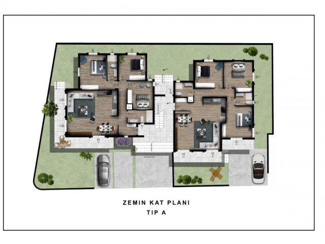 Luxury 3+1 apartments for sale in Çatalköy, finished !!!!!!