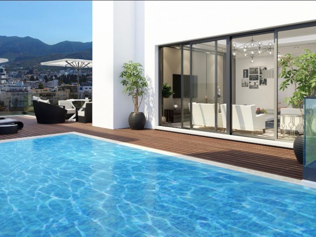 3+1 duplex penthouse for sale in girne