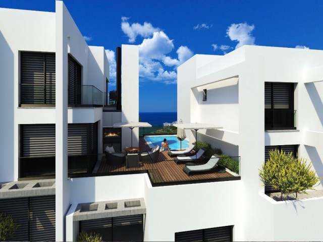 3+1 duplex penthouse for sale in girne