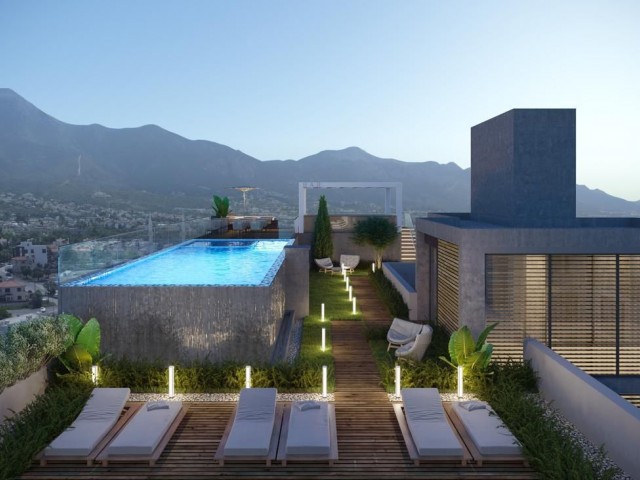 2+1 flats and 2+1 loft for sale in the most prestigious building in Girne Center