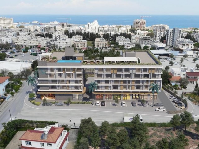 2+1 flats and 2+1 loft for sale in the most prestigious building in Girne Center