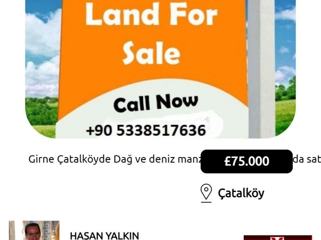 Residential Zoned Plot For Sale in Çatalköy, Kyrenia