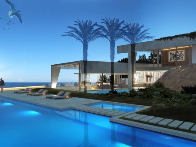 ULTRA LUXURIOUS VILLA FOR SALE AT THE PROJECT PHASE IN KYRENIA KARŞIYAKA, ZERO TO THE SEA