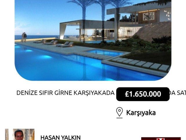 ULTRA-LUXURIÖSE VILLA ZUM VERKAUF IN DER PROJEKTPHASE IN KYRENIA KARŞIYAKA, NULL ZUM MEER