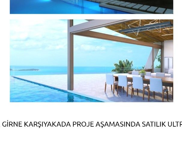 ULTRA-LUXURIÖSE VILLA ZUM VERKAUF IN DER PROJEKTPHASE IN KYRENIA KARŞIYAKA, NULL ZUM MEER