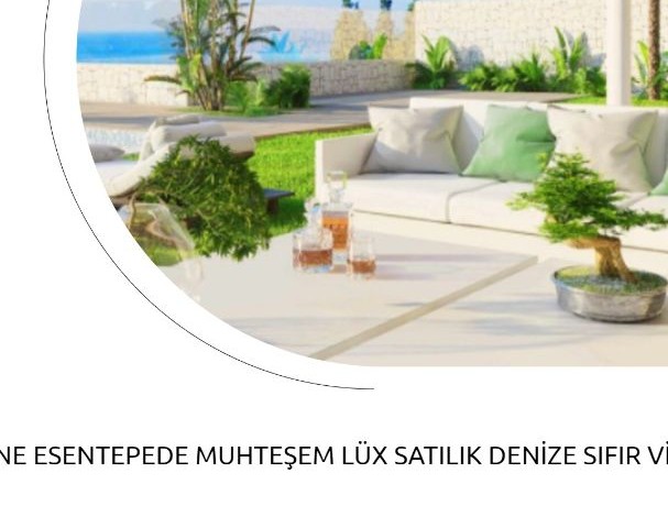 GİRNE ESENTEPEDE MUHTEŞEM LÜX SATILIK DENİZE SIFIR VİLLA