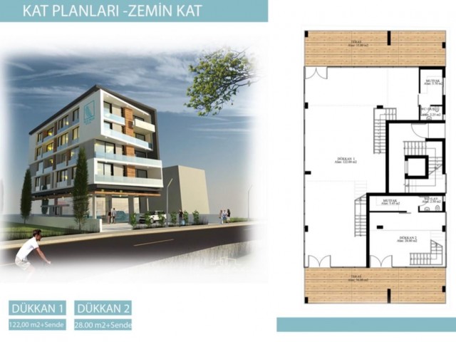 Shops for sale in Kyrenia Center and a single 2+1 office