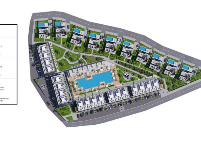 New project 2+1 loft apartments for sale in Tatlısu