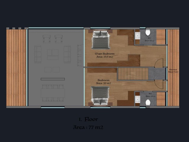 Lapta’da satılık lüks 3+1 villa